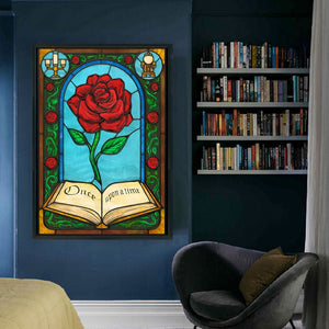 Stain Glass Rose (50*70CM) 11CT 3 Stamped Cross Stitch