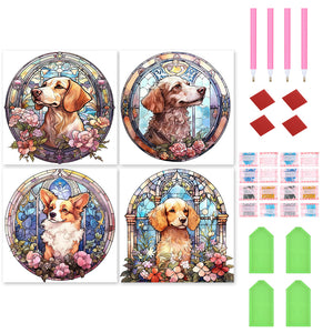 Puppy 30*30CM(Canvas) Full Round Drill Diamond Painting