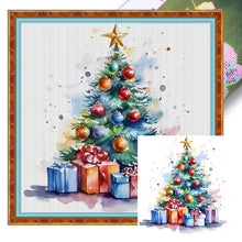 Load image into Gallery viewer, Christmas Tree (50*50CM) 11CT 3 Stamped Cross Stitch
