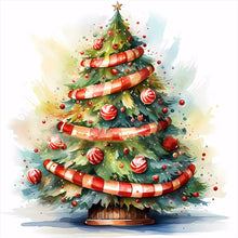 Load image into Gallery viewer, Christmas Tree (50*50CM) 11CT 3 Stamped Cross Stitch
