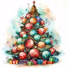 Load image into Gallery viewer, Christmas Tree (50*50CM) 11CT 3 Stamped Cross Stitch
