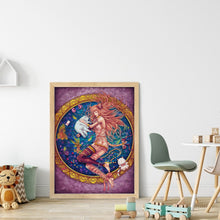 Load image into Gallery viewer, Girl And Cat (40*55CM) 11CT 3 Stamped Cross Stitch
