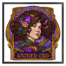 Load image into Gallery viewer, Flower Lady (50*50CM) 11CT 3 Stamped Cross Stitch
