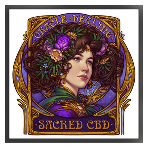 Flower Lady (50*50CM) 11CT 3 Stamped Cross Stitch