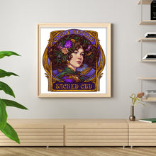 Load image into Gallery viewer, Flower Lady (50*50CM) 11CT 3 Stamped Cross Stitch
