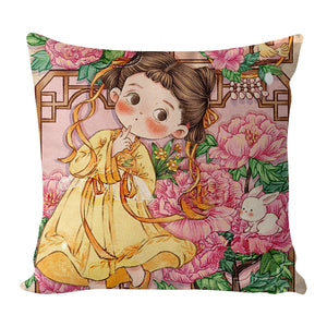 17.72x17.72In Cross Stitch Pillow Kit with Zip for Kids Adults Sewing Craft Gift