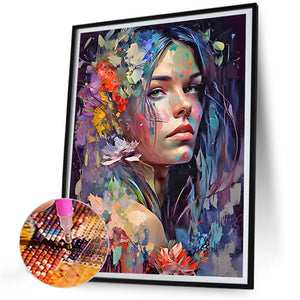 Painted Girl 30*40CM(Canvas) Full Round Drill Diamond Painting