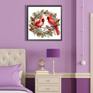 Nordic Cardinal 40*40CM(Canvas) Full Round Drill Diamond Painting