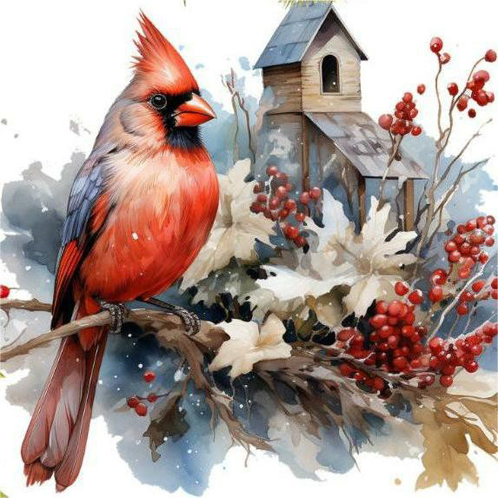 Nordic Cardinal 40*40CM(Canvas) Full Round Drill Diamond Painting