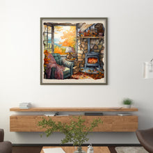 Load image into Gallery viewer, Corner Of The House (50*50CM) 11CT 3 Stamped Cross Stitch
