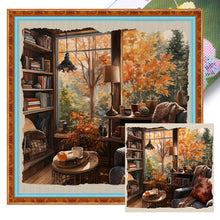 Load image into Gallery viewer, Corner Of The House (50*50CM) 11CT 3 Stamped Cross Stitch
