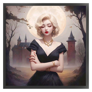 Short Blonde Beauty (50*50CM) 11CT 3 Stamped Cross Stitch