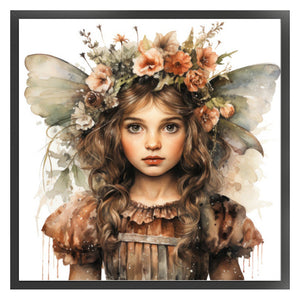 Butterfly Girl (50*50CM) 11CT 3 Stamped Cross Stitch