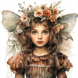 Butterfly Girl (50*50CM) 11CT 3 Stamped Cross Stitch