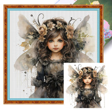 Load image into Gallery viewer, Butterfly Girl (50*50CM) 11CT 3 Stamped Cross Stitch
