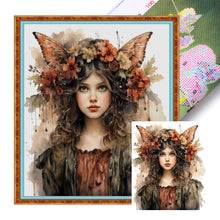 Load image into Gallery viewer, Butterfly Girl (50*55CM) 11CT 3 Stamped Cross Stitch
