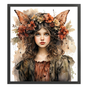 Butterfly Girl (50*55CM) 11CT 3 Stamped Cross Stitch