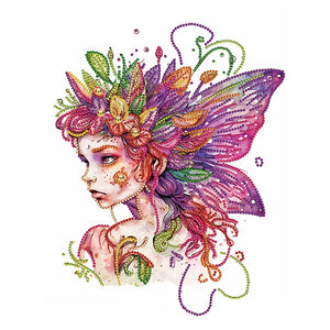 Butterfly Elf 30*40CM Partial Special Shaped Drill Diamond Painting
