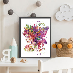 Butterfly Elf 30*40CM Partial Special Shaped Drill Diamond Painting