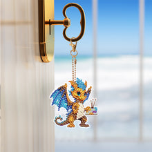 Load image into Gallery viewer, 6PCS Double Sided Special Shape Diamond Painting Keychain (Dragons of Painting)
