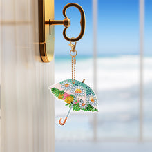 Load image into Gallery viewer, 6PCS Double Sided Special Shape Diamond Painting Keychain (Delicate Umbrella)
