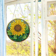 Load image into Gallery viewer, Suncatcher Double Sided Diamond Painting Hanging Decor (Sunflower #7)
