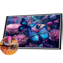 Load image into Gallery viewer, Blue Butterfly 40*30CM Full Round Drill Diamond Painting
