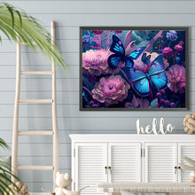 Load image into Gallery viewer, Blue Butterfly 40*30CM Full Round Drill Diamond Painting
