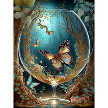Load image into Gallery viewer, Butterfly In Cup 30*40CM Full Round Drill Diamond Painting
