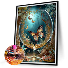 Load image into Gallery viewer, Butterfly In Cup 30*40CM Full Round Drill Diamond Painting
