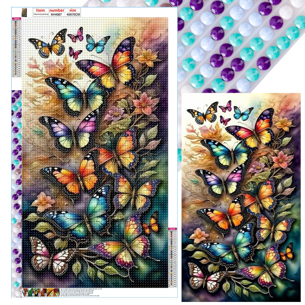 Butterfly 40*70CM Full Round Drill Diamond Painting