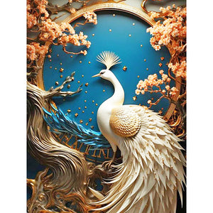 Divine Bird Peacock 30*40CM Full Round Drill Diamond Painting