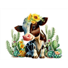 Load image into Gallery viewer, Sunflower Calf 40*30CM Full Round Drill Diamond Painting
