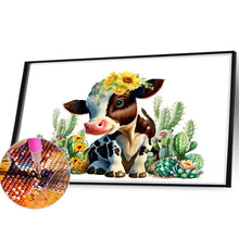 Load image into Gallery viewer, Sunflower Calf 40*30CM Full Round Drill Diamond Painting
