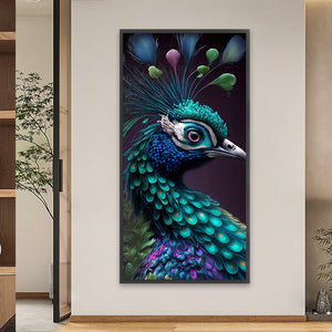 Peacock 40*80CM Full Square Drill Diamond Painting