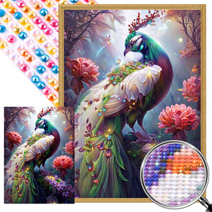 Peacock 40*55CM Full Round Drill Diamond Painting