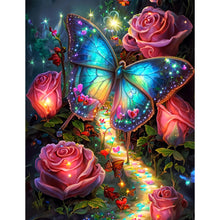 Load image into Gallery viewer, Fantasy Rose Butterfly 50*65CM Full Round Drill Diamond Painting
