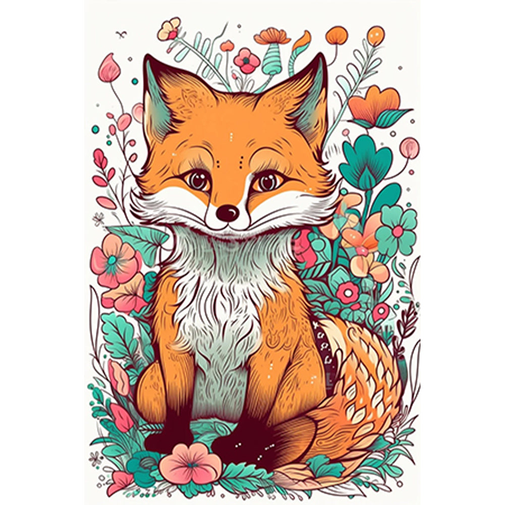 Fox 30*45CM Full Round Drill Diamond Painting