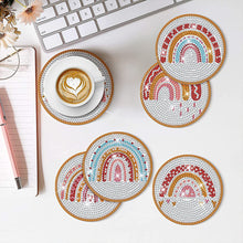 Load image into Gallery viewer, 8PCS Wood Special Shape Diamond Painting Coasters Kits (Love Rainbow Bridge)
