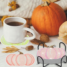 Load image into Gallery viewer, 8PCS Acrylic Special Shape Diamond Painting Coasters Kits for Adults (Pumpkins)
