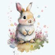 Load image into Gallery viewer, Rabbit And Flower 30*30CM Full Round Drill Diamond Painting
