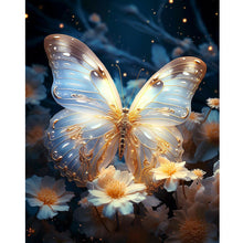 Load image into Gallery viewer, Butterfly And Glowing Flower 30*40CM Full Round Drill Diamond Painting
