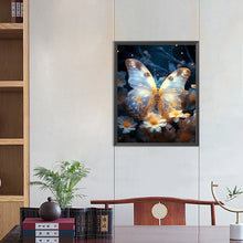 Load image into Gallery viewer, Butterfly And Glowing Flower 30*40CM Full Round Drill Diamond Painting
