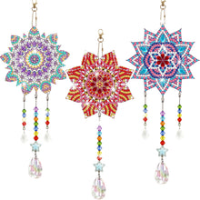 Load image into Gallery viewer, 3PCS Suncatcher Double Sided Diamond Painting Art Pendant (Datura)
