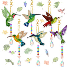 Load image into Gallery viewer, 6PCS Suncatcher Double Sided Diamond Painting Art Pendant (Hummingbird)
