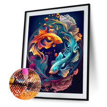 Load image into Gallery viewer, Goldfish Yin Yang Chart 30*40CM Full Round Drill Diamond Painting
