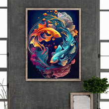 Load image into Gallery viewer, Goldfish Yin Yang Chart 30*40CM Full Round Drill Diamond Painting
