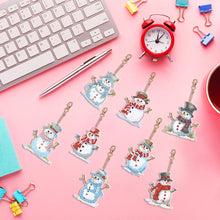 Load image into Gallery viewer, 8PCS Diamond Painting Keychain Double Sided Rhinestone Painting Keychain Pendant
