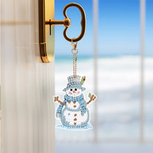 Load image into Gallery viewer, 8PCS Diamond Painting Keychain Double Sided Rhinestone Painting Keychain Pendant
