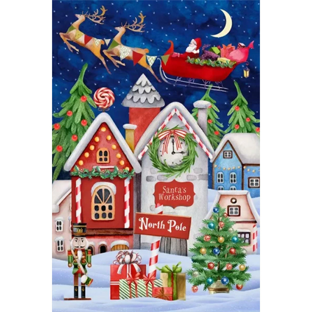 Christmas Jacket Rider 40*60CM Full Round Drill Diamond Painting